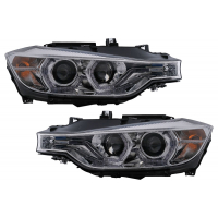 [Angel Eyes Headlights LED DRL vhodné pre BMW radu 3 F30 F31 Sedan Touring (10.2011-05.2015) Chrome]
