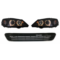[Predné svetlomety Angel Eyes Black s prednou mriežkou bez odznaku pre Opel Vauxhall Astra G (1998-2004) LHD alebo RHD]