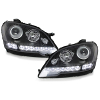 [DAYLINE Svetlomety LED DRL Denné svietenie vhodné pre MERCEDES M Trieda W164 08+ Čierna]