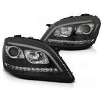 [Predné svetlomety Tubusové svetlo vhodné pre Mercedes M-Class W164 (2005-2008) Čierna s dynamickými smerovými svetlami]