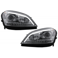 [LED tubusové svetlomety vhodné pre Mercedes M-Class W164 ML (2005-2007) Chrome s dynamickým sekvenčným natáčacím svetlom]
