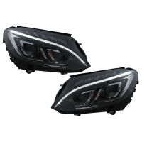 [Full LED DRL svetlomety vhodné pre Mercedes C-Class W205 S205 A205 C205 (2014-2018) Black]