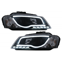 [LED DRL svetlomety vhodné pre Audi A3 8P Facelift Hatchback Sportback (2008-2012) Čierna]
