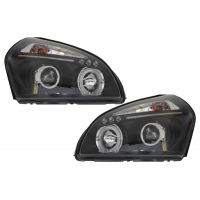 [Predné svetlomety Angel Eyes Dual Halo Rims vhodné pre Hyundai Tucson (2004-2010) Black]