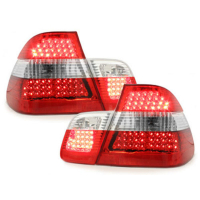 [LED zadné svetlá vhodné pre BMW E46 4D 98-01 _ červené/kryštálové]