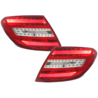 [LED zadné svetlá vhodné pre MERCEDES Benz C-Class W204 Limousine 2007-2010 Red / Crystal]