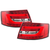 [LED Light Bar Zadné svetlá vhodné pre Audi A6 4F C6 (2004-2008) Limousine Red/crystal]