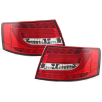 [LED Light Bar Zadné svetlá vhodné pre Audi A6 Limousine (2004-2008) Red Crystal Factory LED]