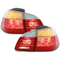 [LED zadné svetlá vhodné pre BMW E61 Touring 04-07 červené/kryštálové]