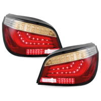 [Zadné svetlá LED Lightbar vhodné pre BMW radu 5 E60 LCI (2007-2009) červený/číry dizajn F10]