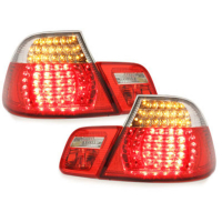 [LED zadné svetlá vhodné pre BMW E46 Coupe Facelift 2003-2006 červené/kryštálové 4 kusy]