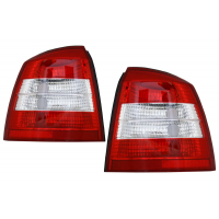 [Zadné svetlá vhodné pre OPEL Astra G 3/5 Doors (F48 F08) Hatchback (1998-2004) Red Clear]