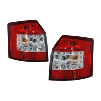 [LED zadné svetlá vhodné pre AUDI A4 B6 8E Avant (2001-2004) červená / chrómová]