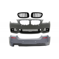 [Predný nárazník a zadný nárazník s centrálnou mriežkou ľadvinky vhodné pre BMW radu 5 F10 (2011-2013) M-Technik Design]