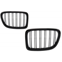 [Centrálne mriežky Ľadvinové mriežky vhodné pre BMW X1 E84 (2009-2014) Piano Black Double Stripe Design]