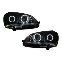 [CCFL Angel Eyes LED svetlomety vhodné pre VW Golf V 5 Jetta 5 (2004-2009) Black]