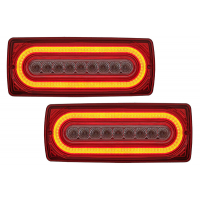 [Full LED LightBar zadné svetlá vhodné pre Mercedes G-Class W463 (1989-2015) Red Clear]